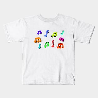 musical notes Kids T-Shirt